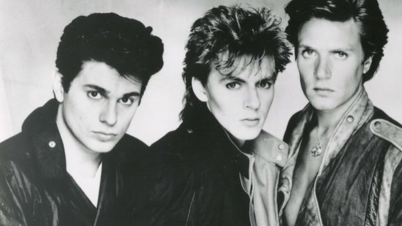 Roger Taylor of Duran Duran with a New Wave pompadour