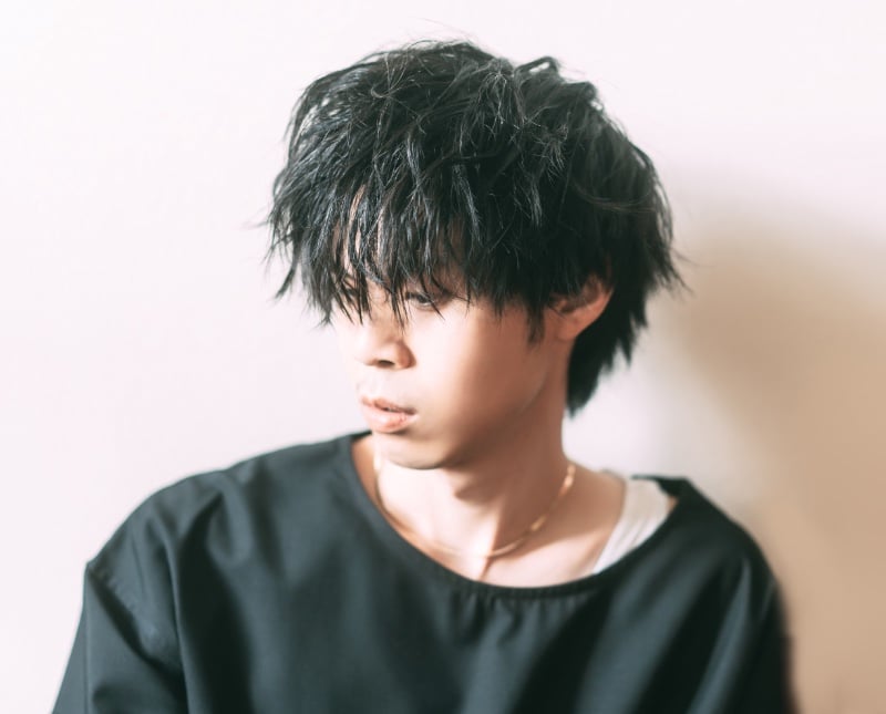 choppy layered wolf cut men