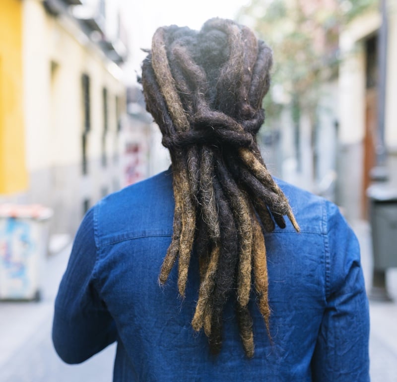 dreadlock ponytail men
