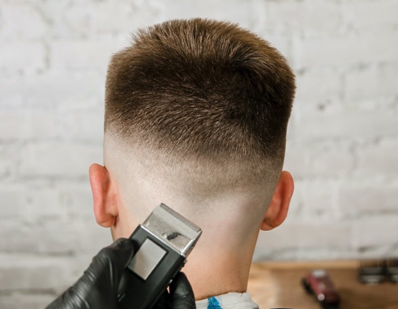 drop fade haircut back view