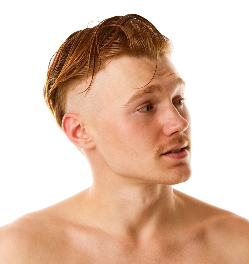 messy slicked back undercut