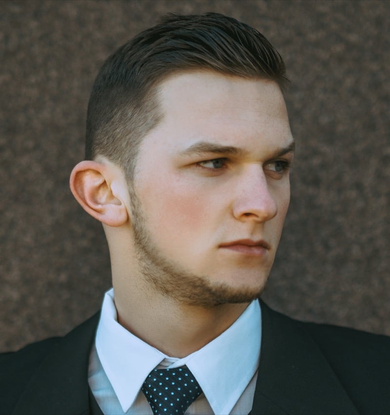 slick back fade
