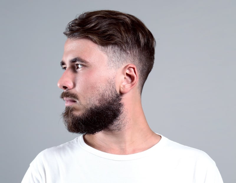 wavy medium slicked back hair