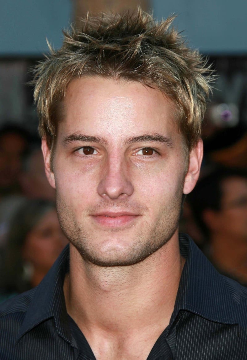 Justin Hartley spiky hair
