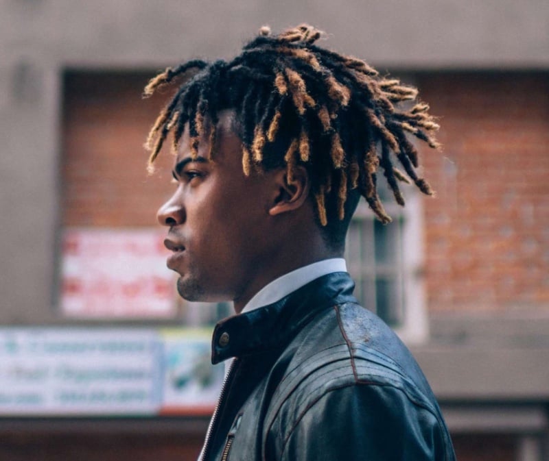 sun kissed dreadlock fade men