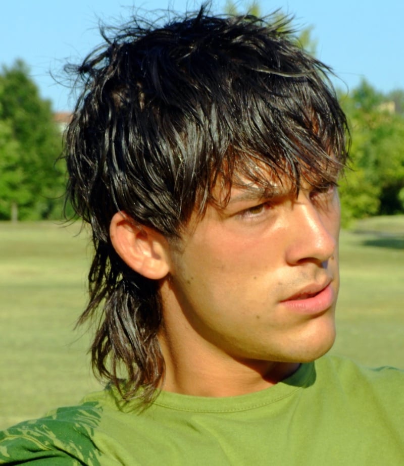 textured wolf cut men