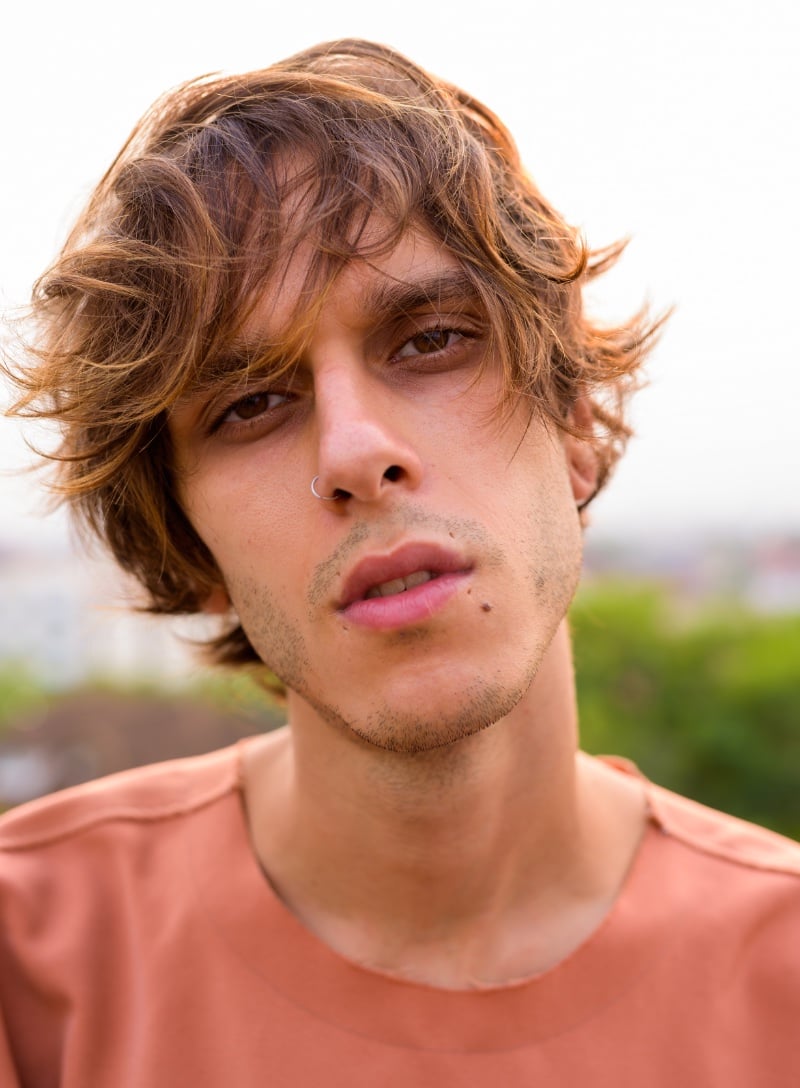 wavy wolf cut men