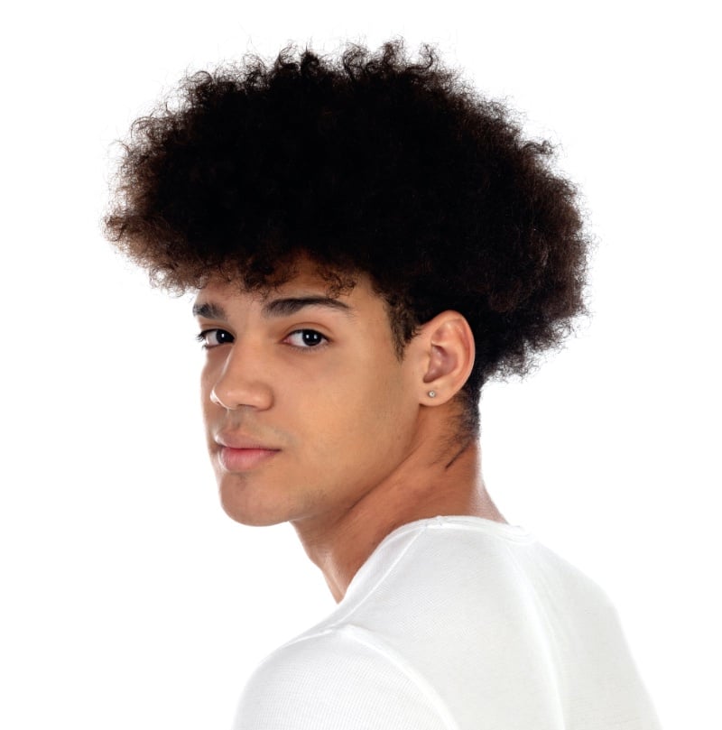 afro fringe men