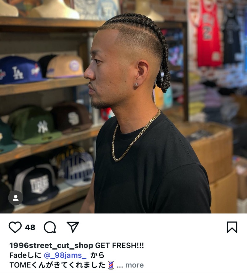 cornrow fade men