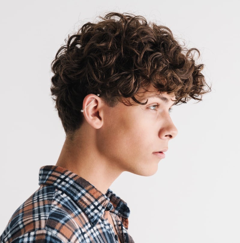 curly fringe men