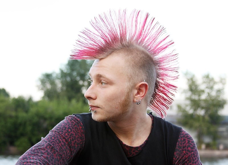 pink fan mohawk