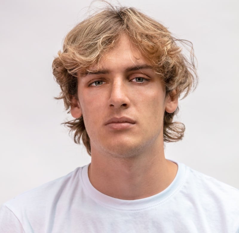feathered fringe men