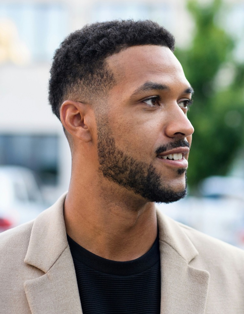 low top fade with short curls