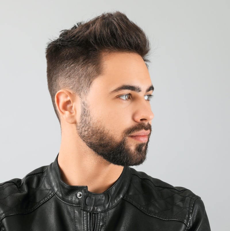 quiff with tapered fade