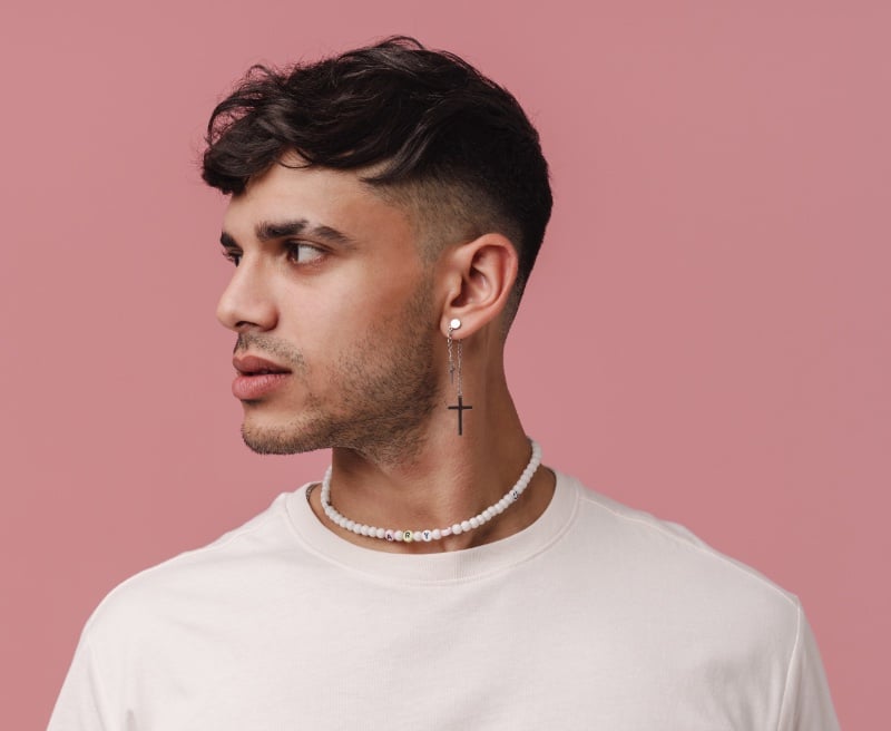 wavy French crop with drop fade