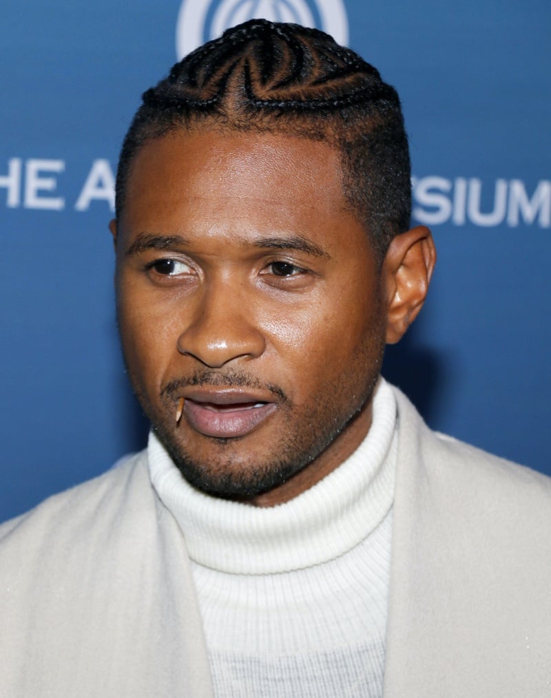 Usher zig zag cornrows