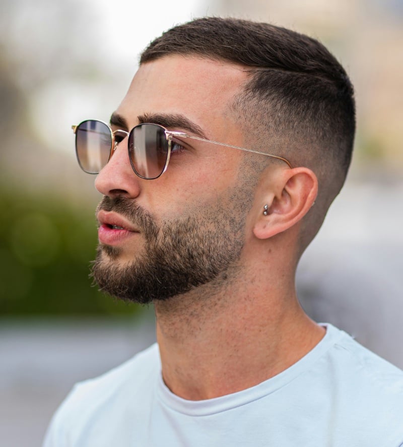 military Ivy League haircut