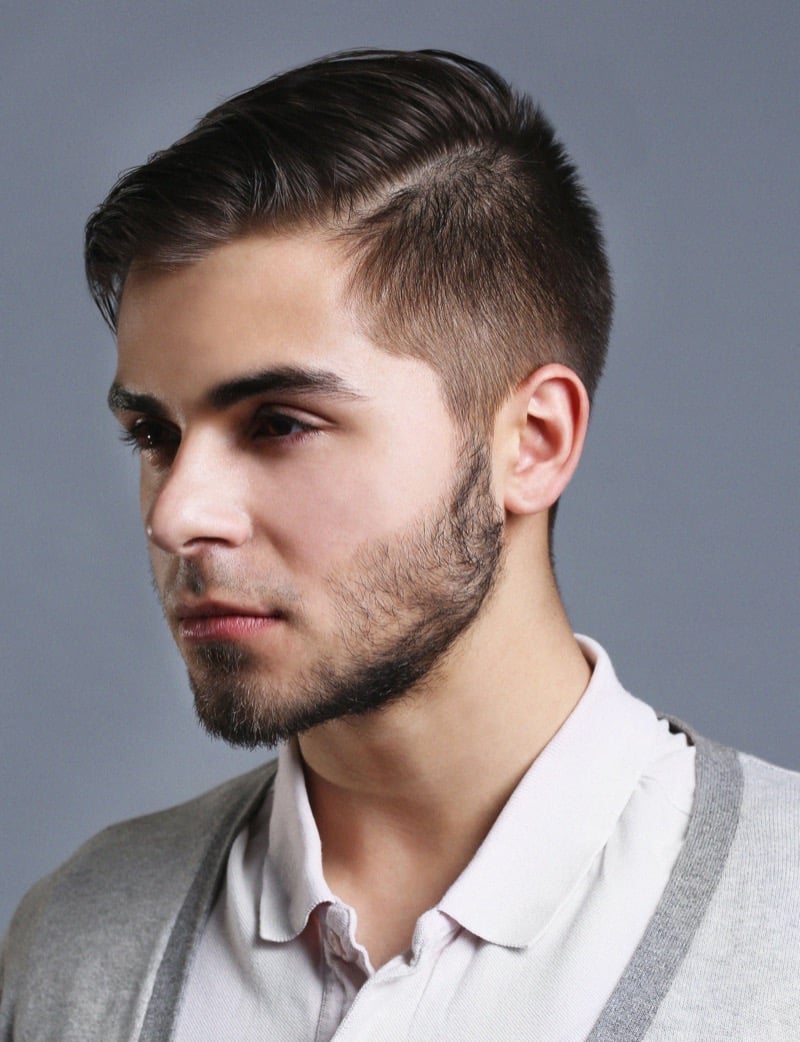 side part undercut men