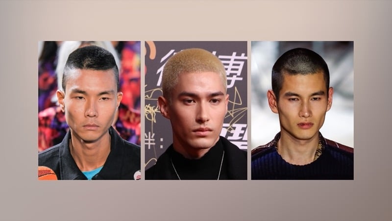 Asian man with a buzz cut