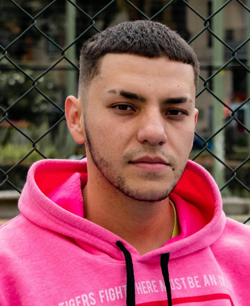 French crop with low taper fade