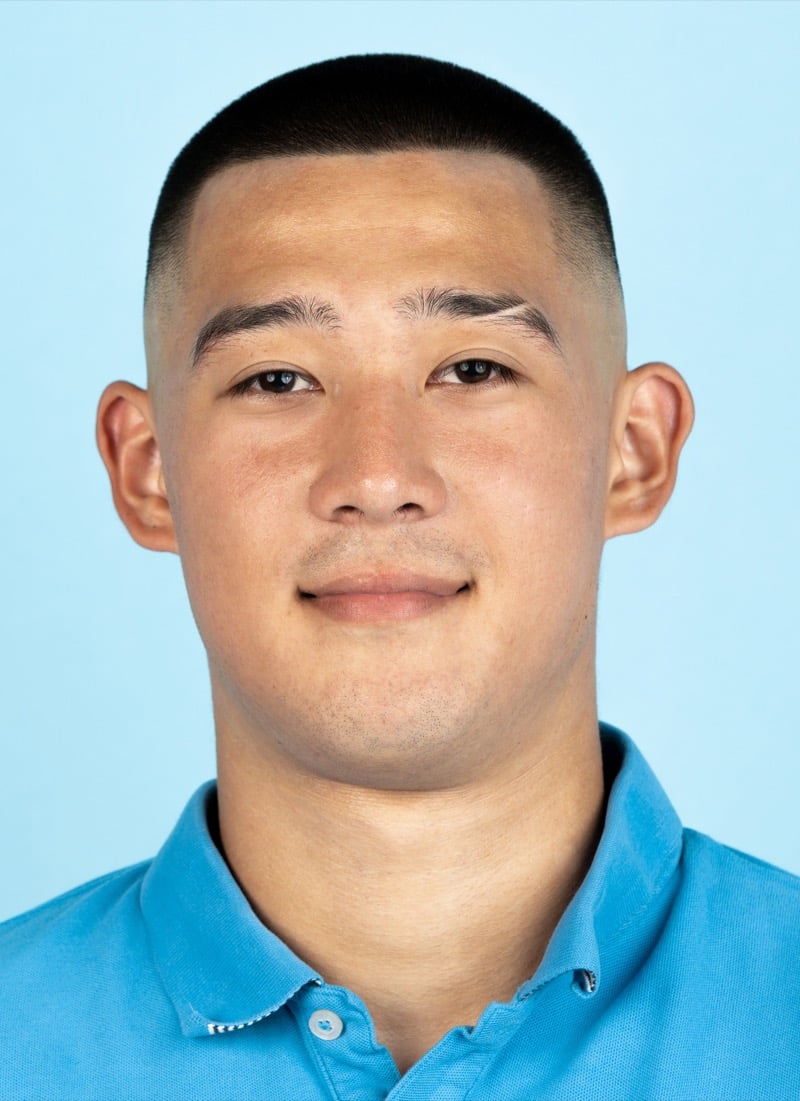 high and tight buzz cut Asian man