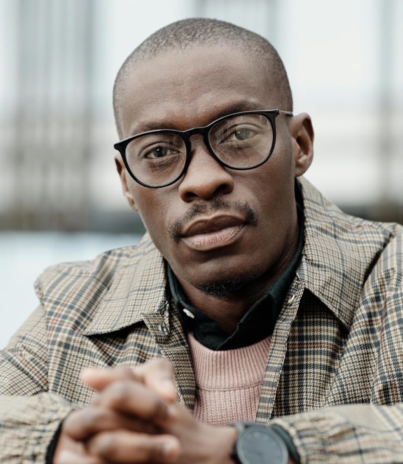 induction buzz cut on a Black man