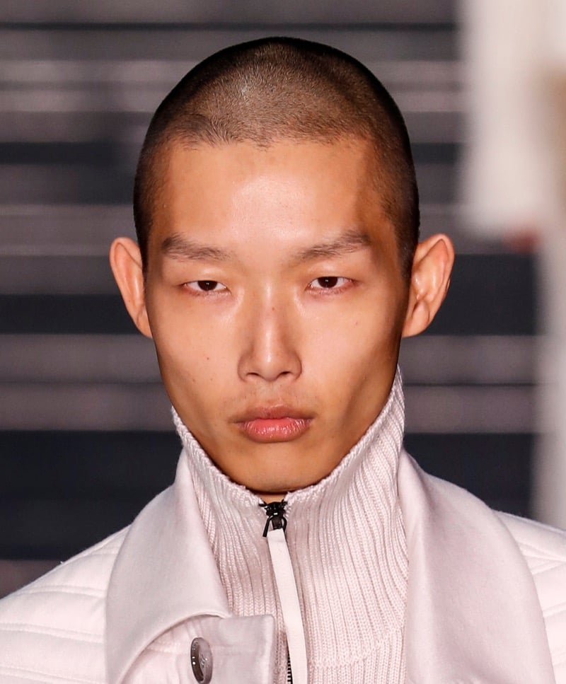 induction cut Asian man