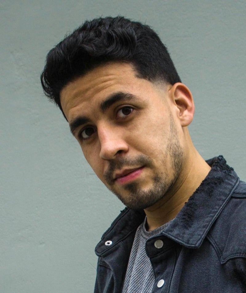 quiff with low taper fade