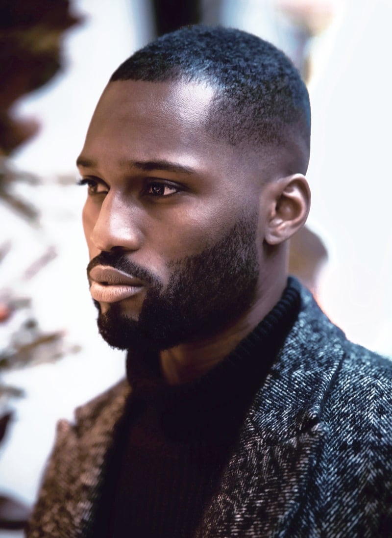 skin fade buzz cut on a Black man