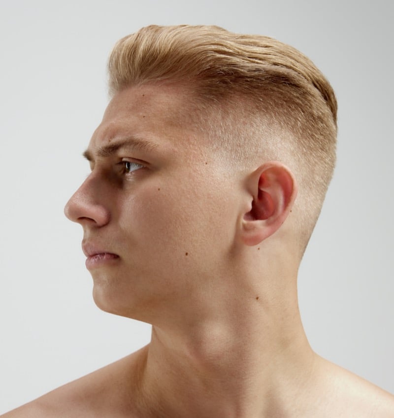 slick back with skin fade