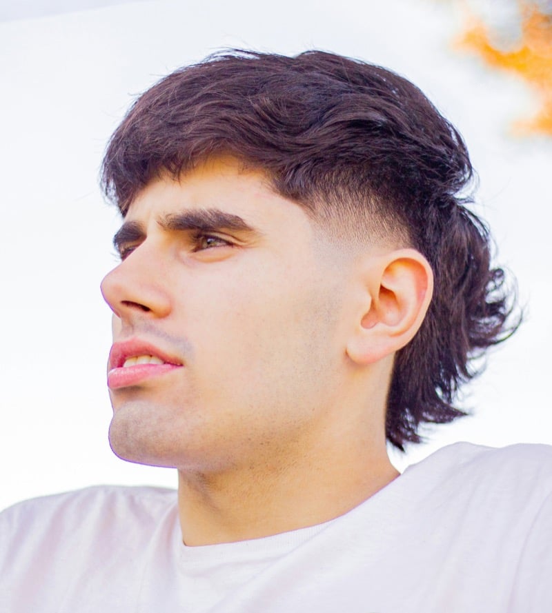 taper fade mullet men
