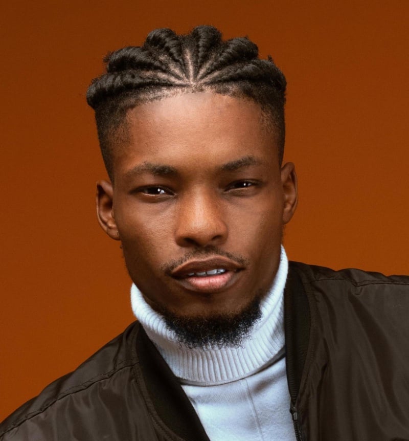 cornrow braids with temple fade