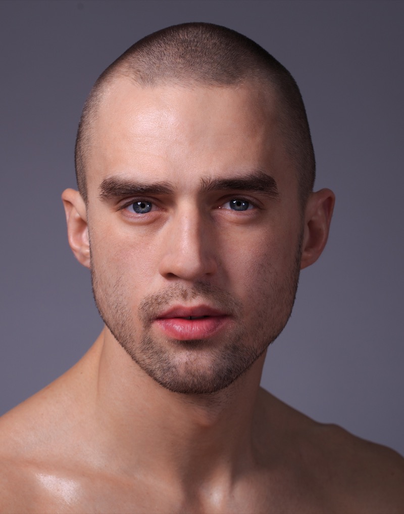 buzz cut straight hair men