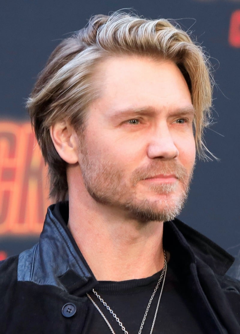 Chad Michael Murray side part medium length heart shaped face