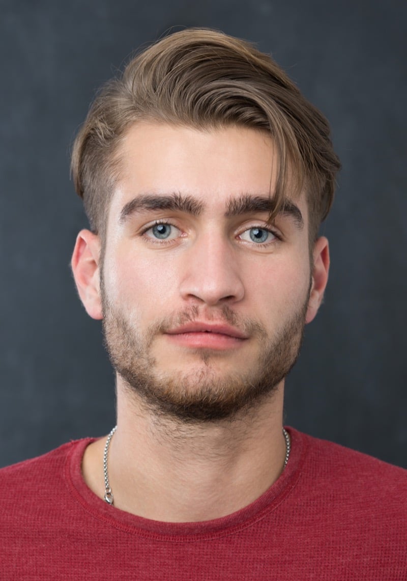 comb over straight hair men