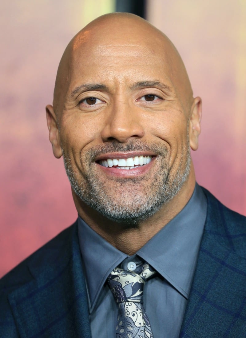 Dwayne Johnson oval face shape