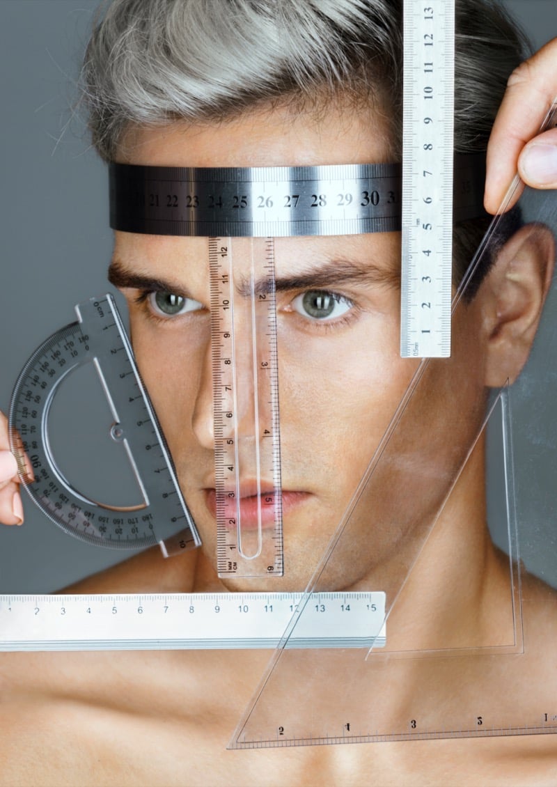 how to measure face shape men