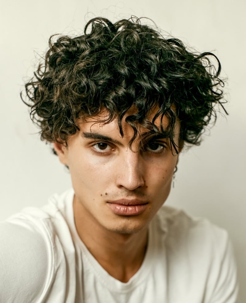 fluffy textured curly hair