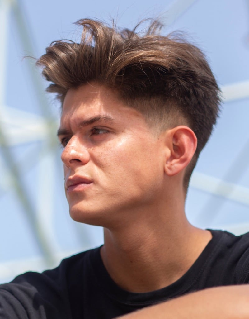textured high fade haircut