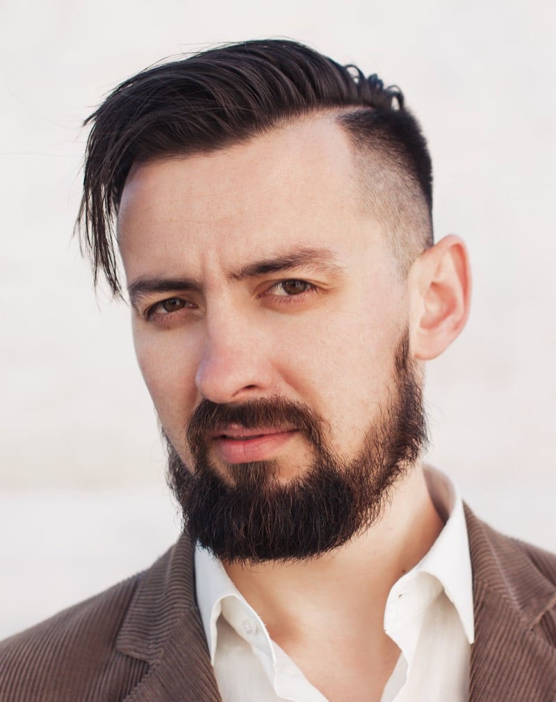 hard part straight hair men