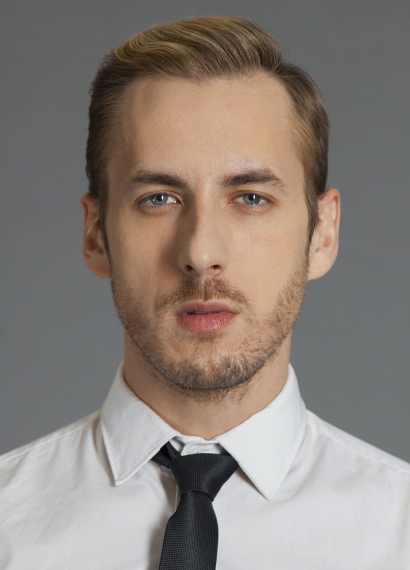 Ivy League haircut with side part