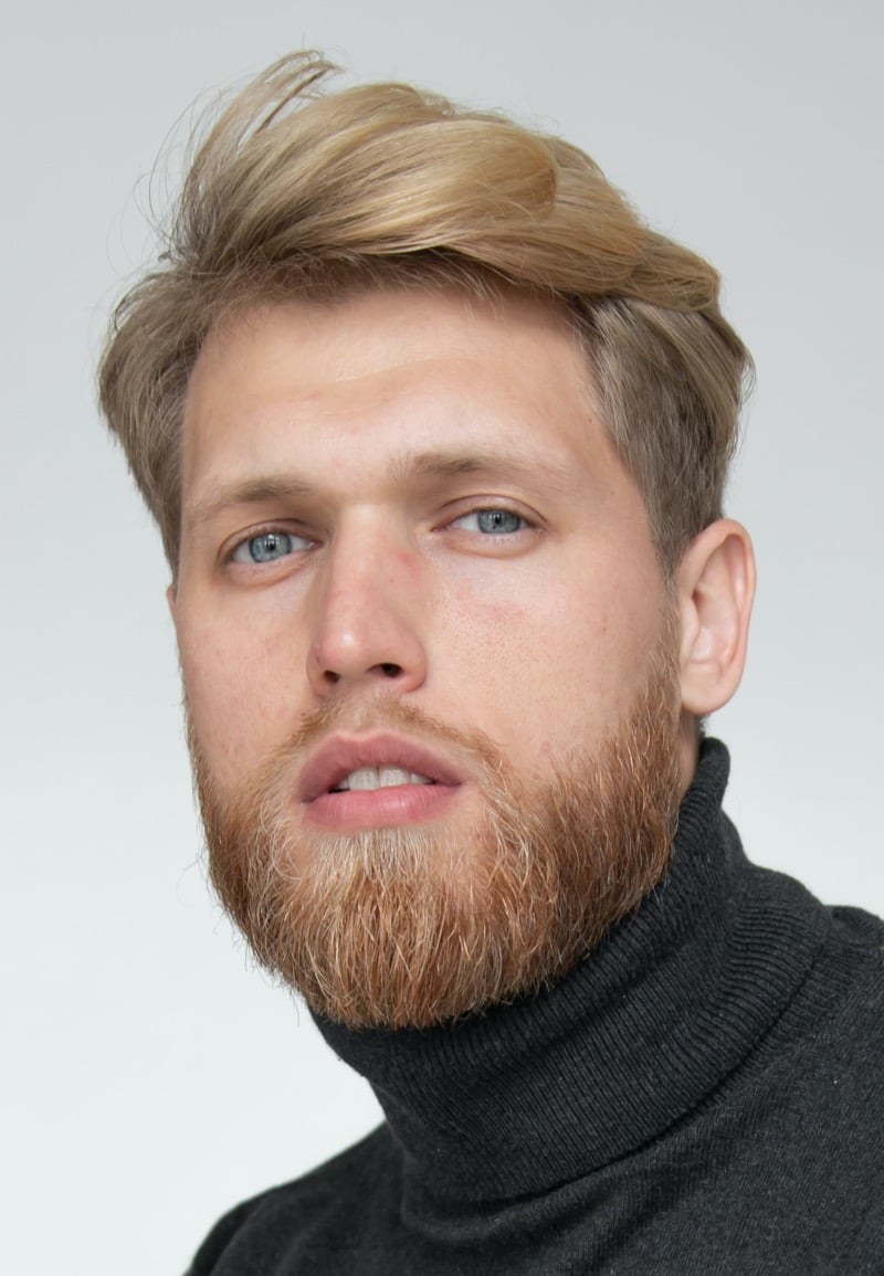 side part with waves men