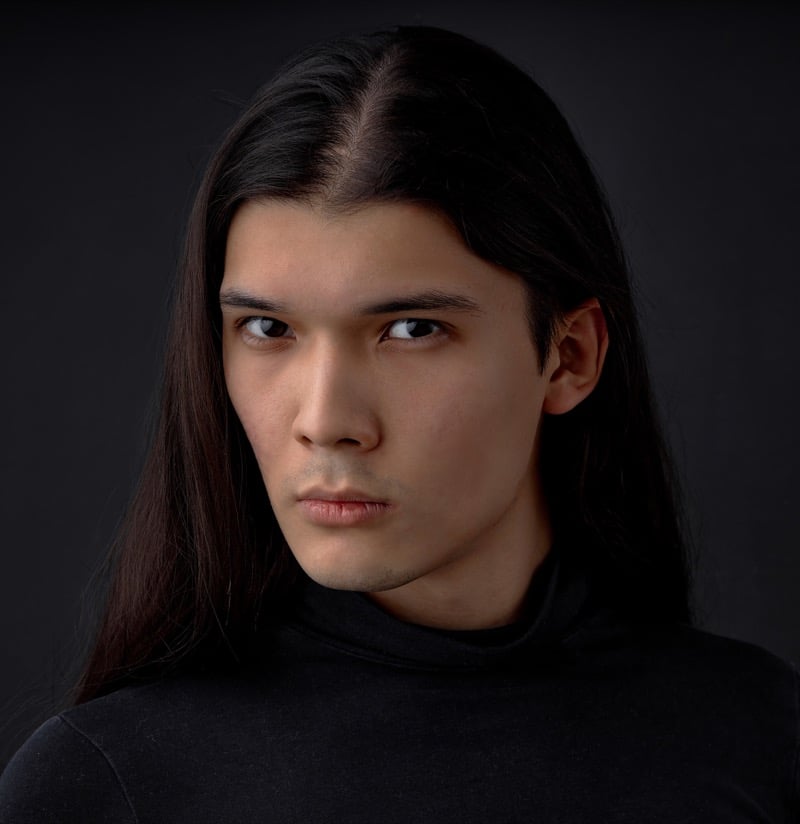 long straight hair men