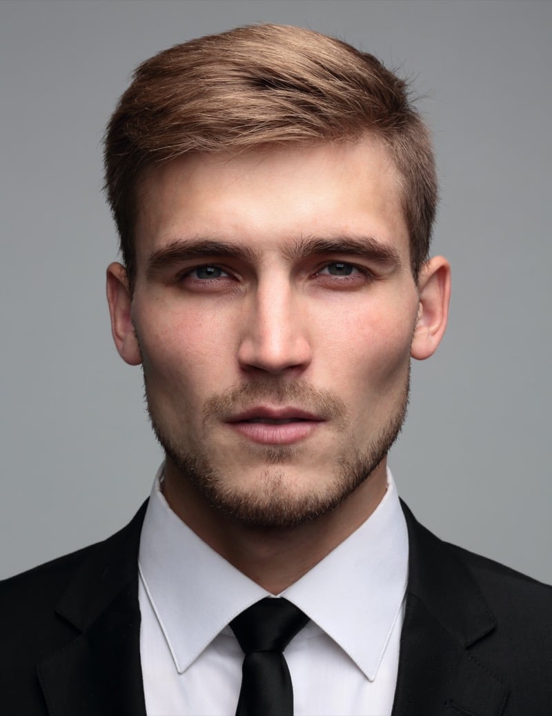 textured crop straight hair men
