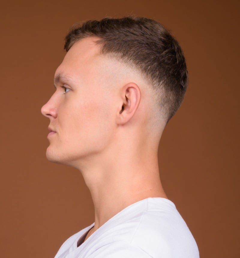 textured crop with razor fade