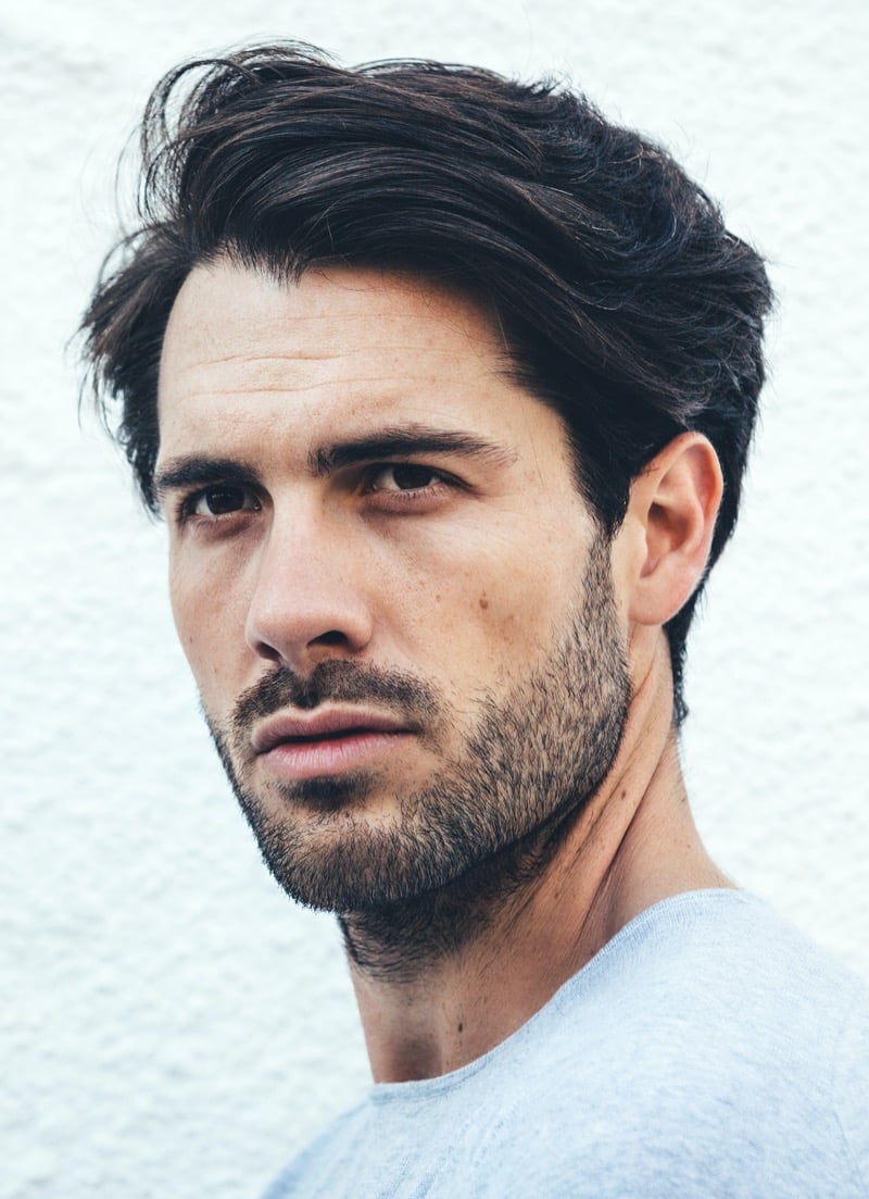 textured quiff with side part