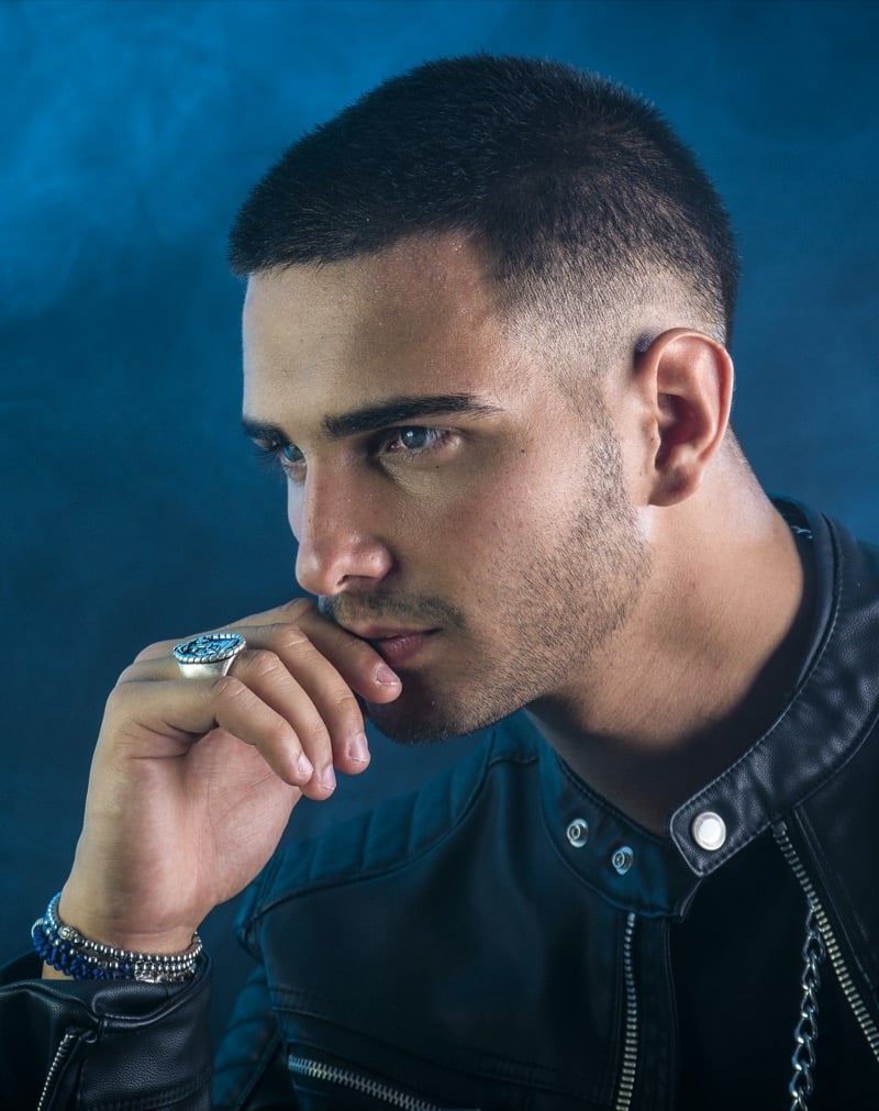 long buzz cut fade