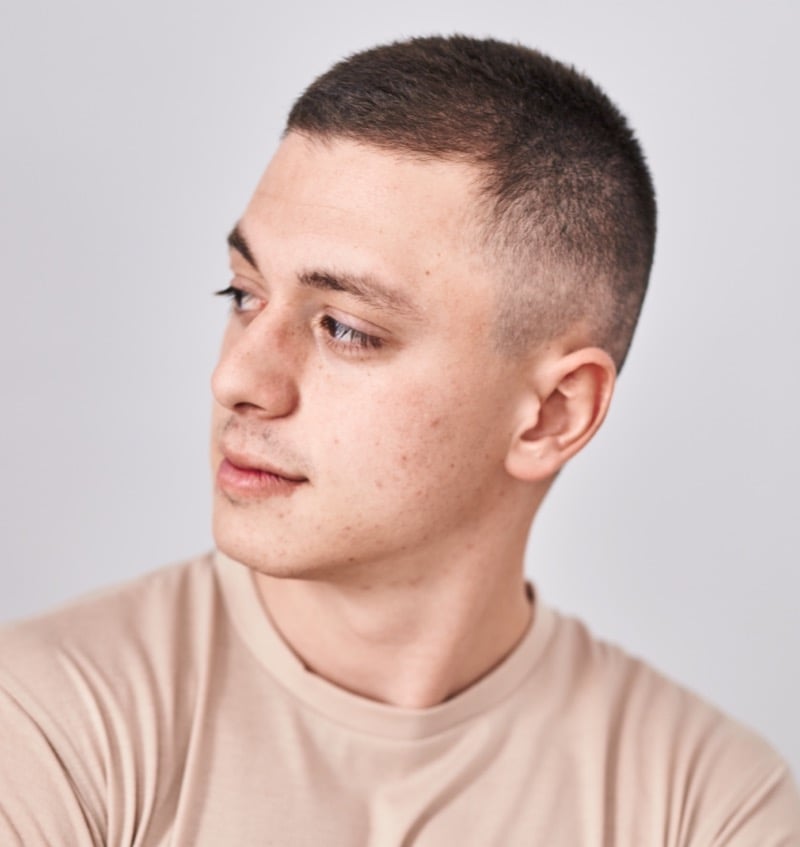 mid fade buzz cut